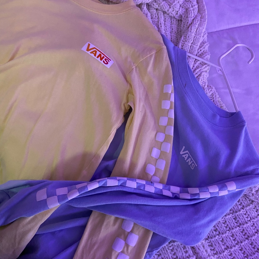 yellow & blue vans long sleeve duo's